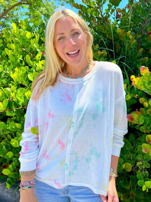 Tie-Dye Spotted Pullover