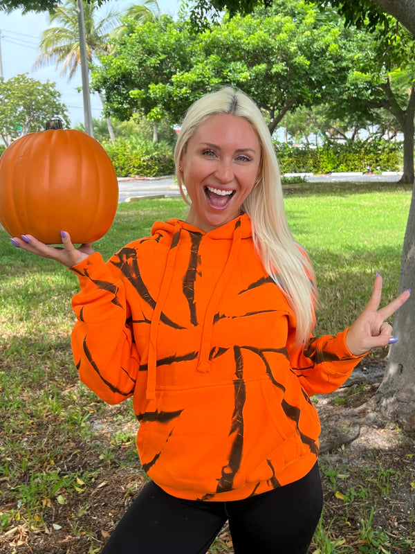 Orange Twist Tie-Dye Hoodie - Sunshine Sisters