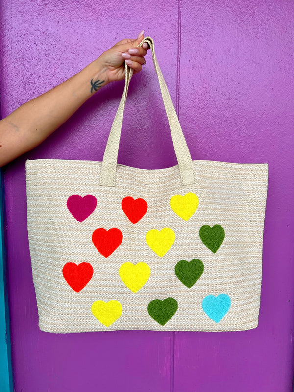 Rainbow Heart Tote Bag - Sunshine Sisters