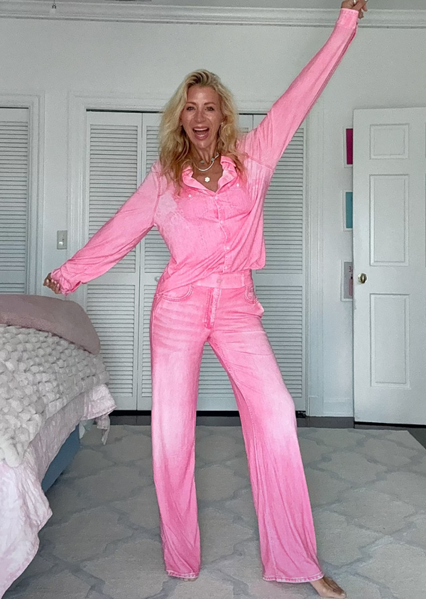 Jordann Jammies Pink Denim Dreams Pajama Set - Sunshine Sisters