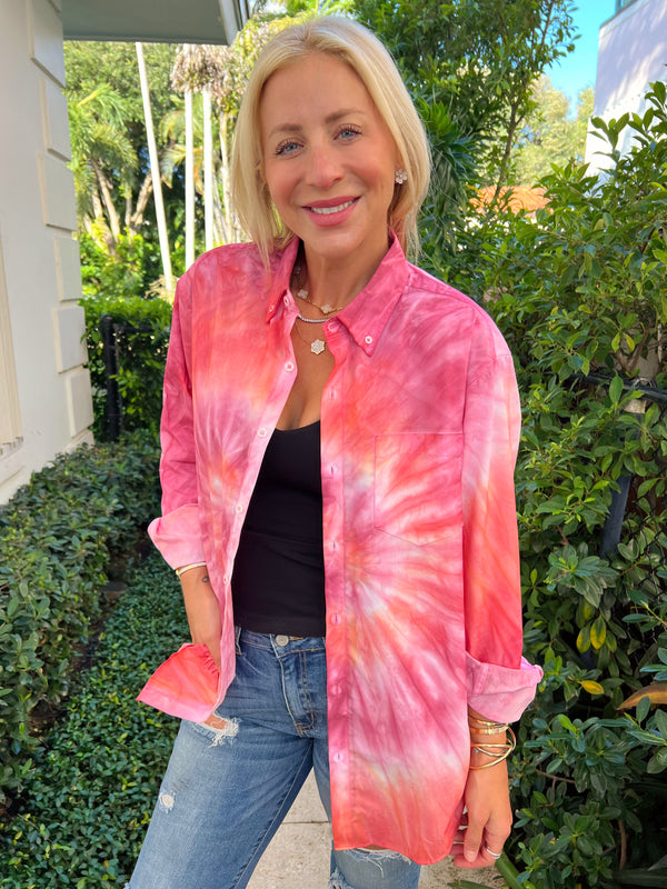 Pinkberry Twist Tie-Dye Tee - Blank - Sunshine Sisters