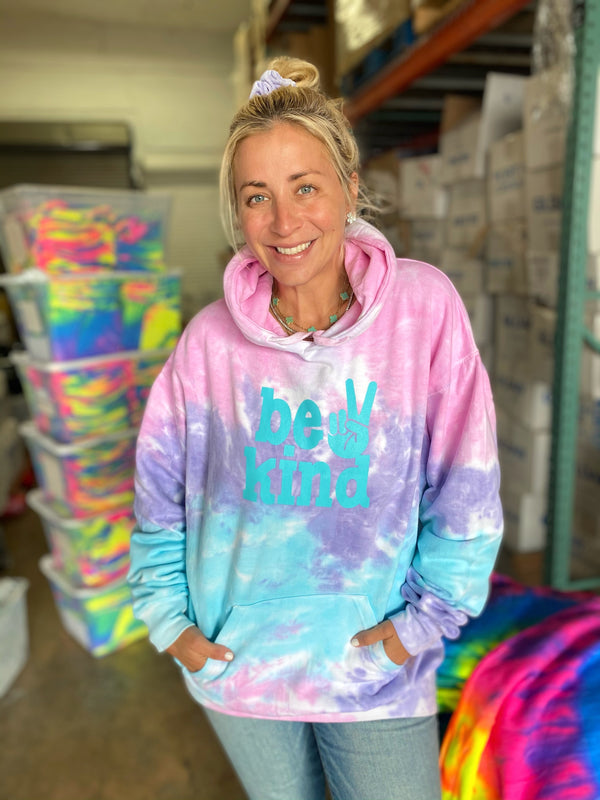 Be kind store tie dye hoodie