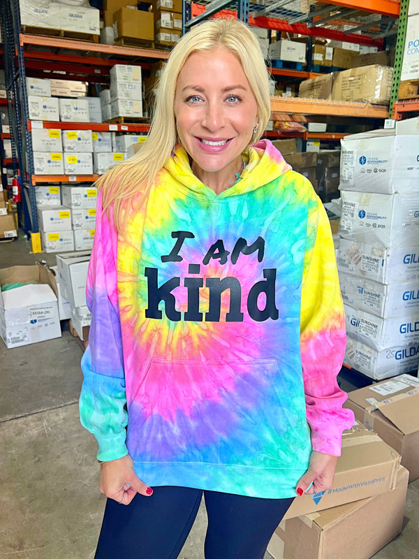 I Am Kind Tie Dye Hoodie Sunshine Sisters