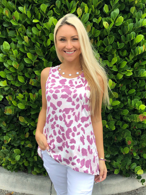Purple Leopard Tank Top