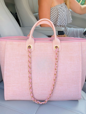 Gabby Tweed Embroidered Initial Handbag