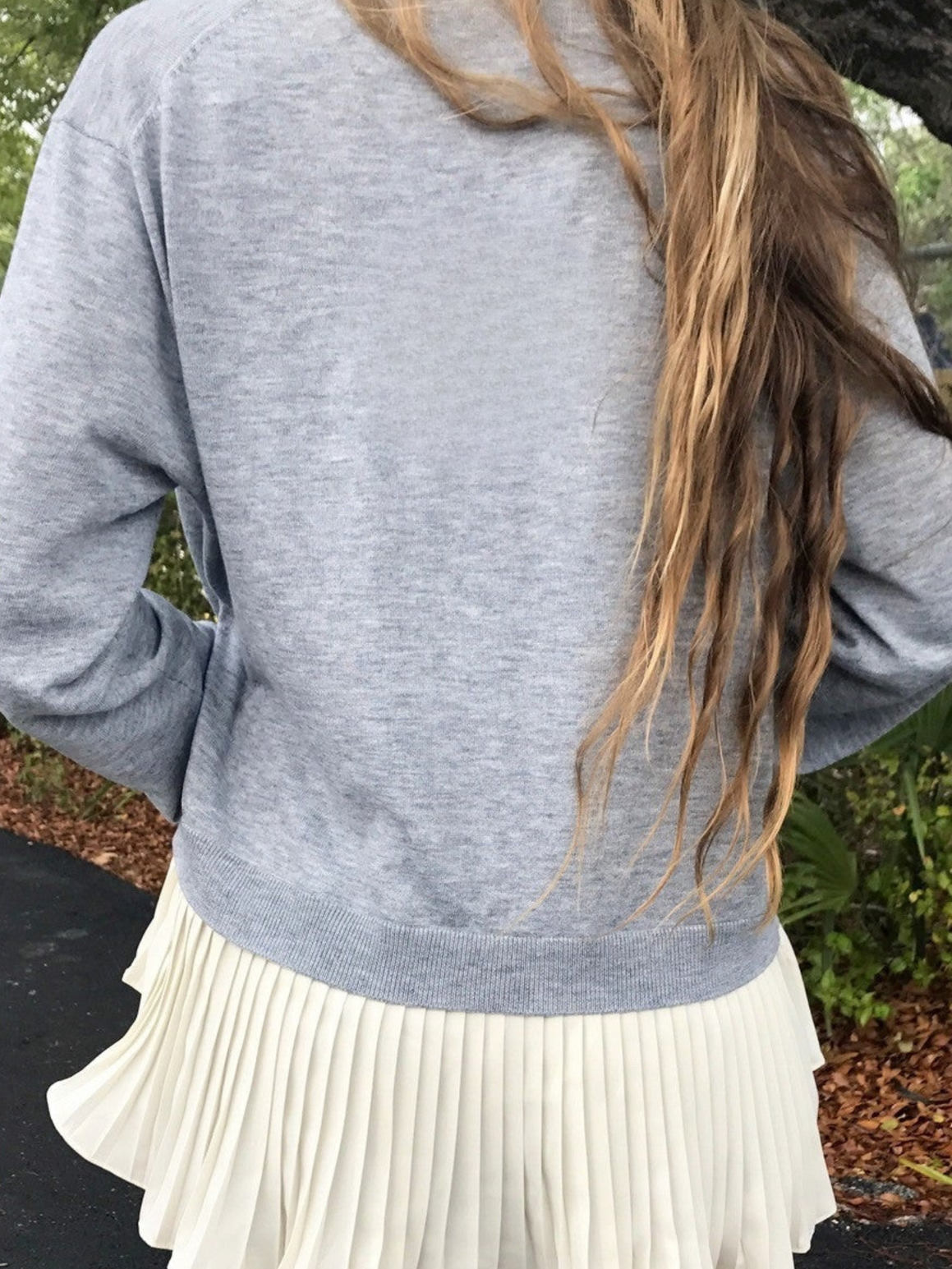 Gray Ruffle Cardiagn