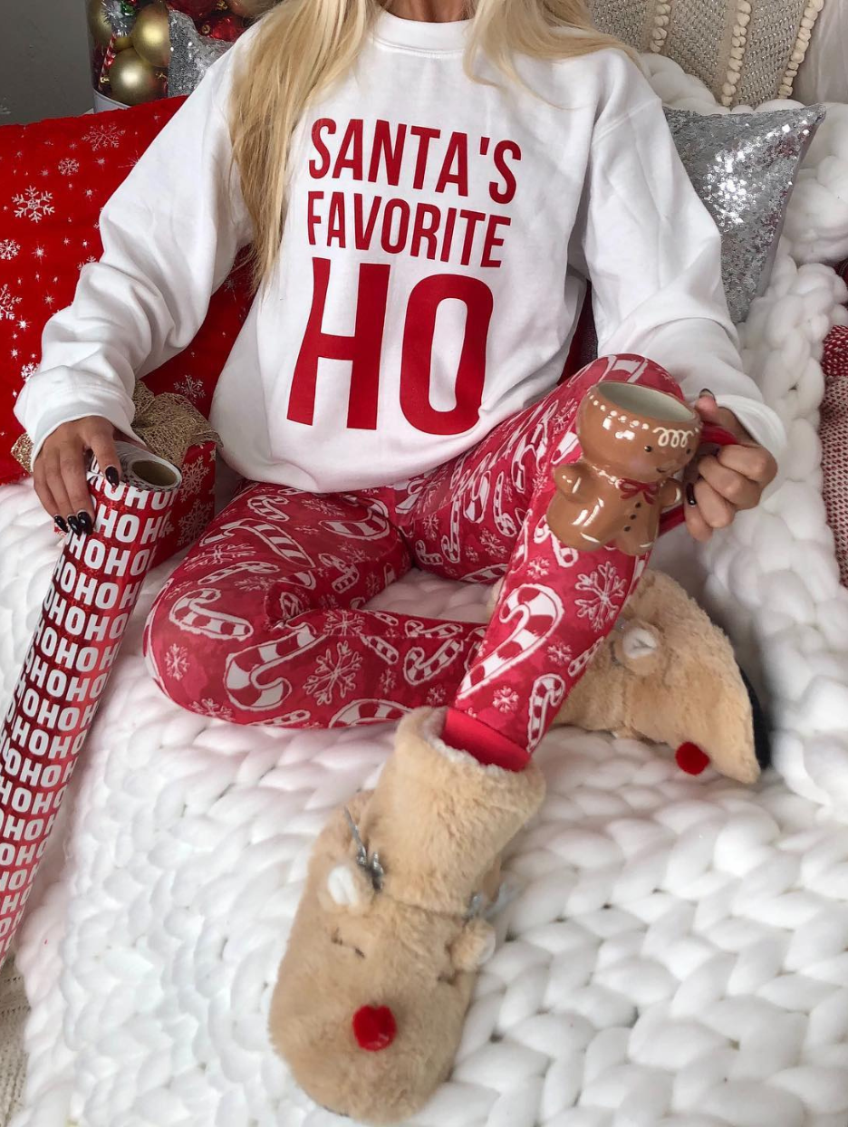 Santa's favorite top ho sweatshirt