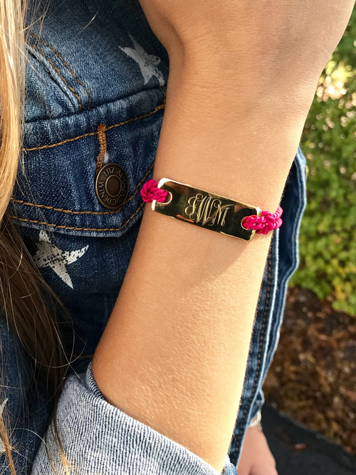 Cute in Custom Pink Cord Bracelet