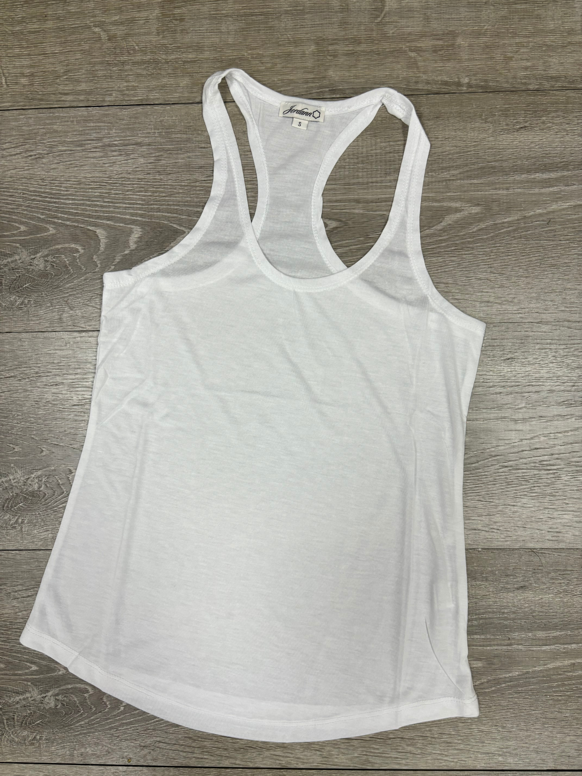 White Racerback Flowy Tank