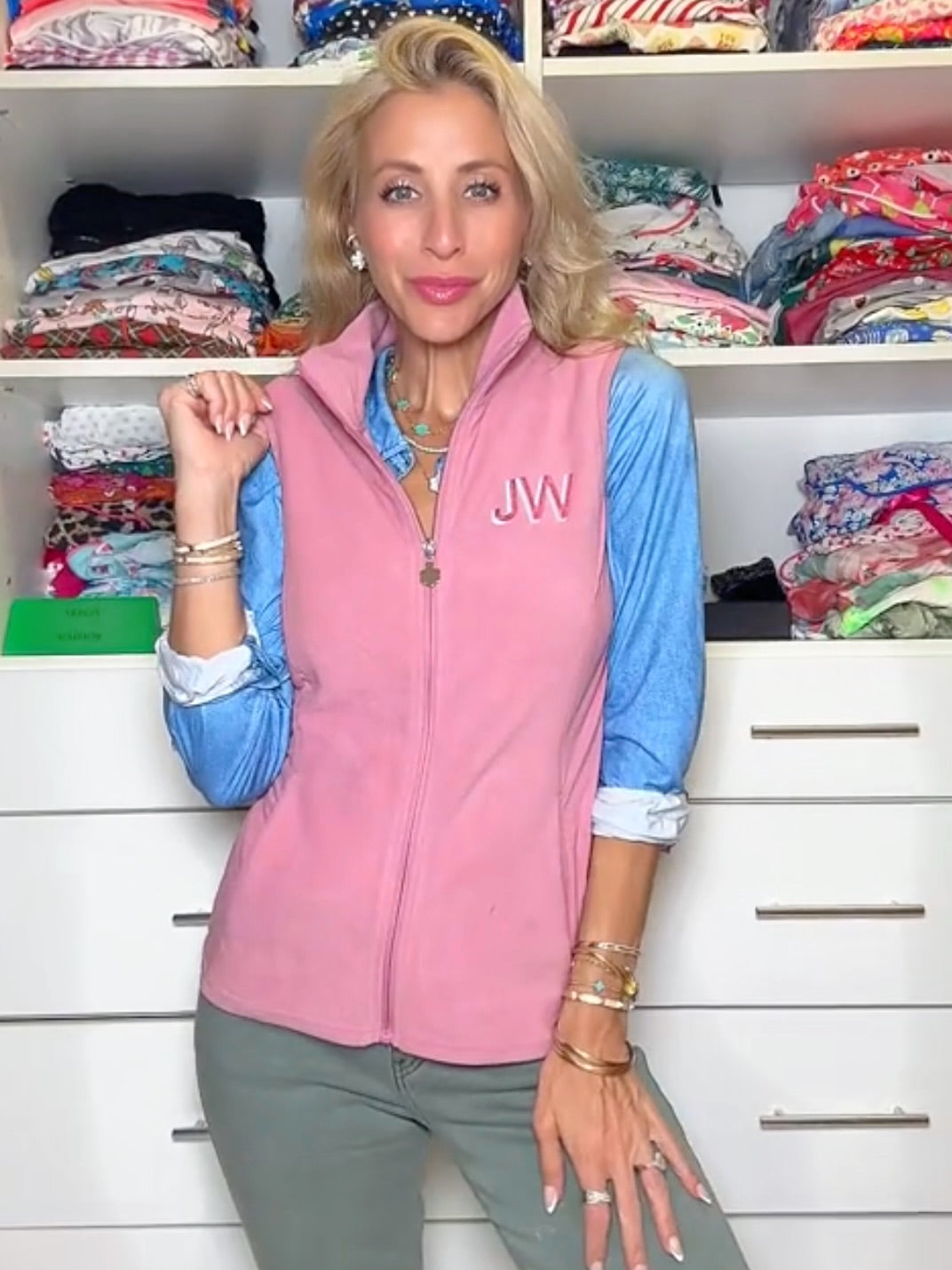 Rose Blush Embroidered Vest