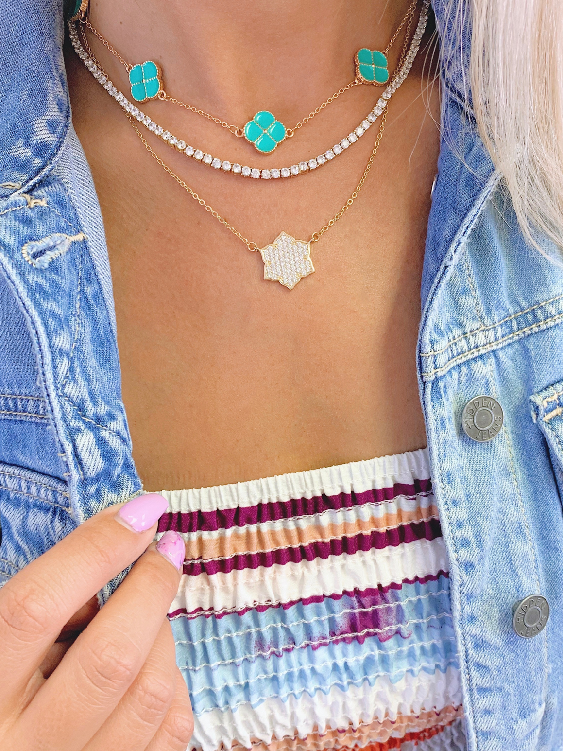 Magnolia Pave Necklace