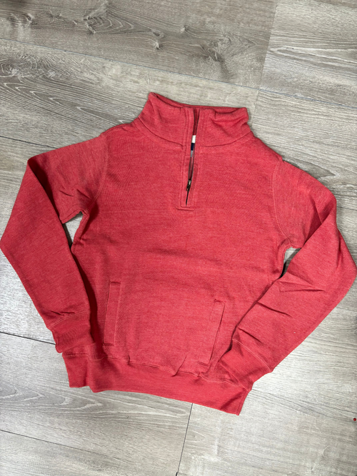 Coral Quarter Zip Pullover