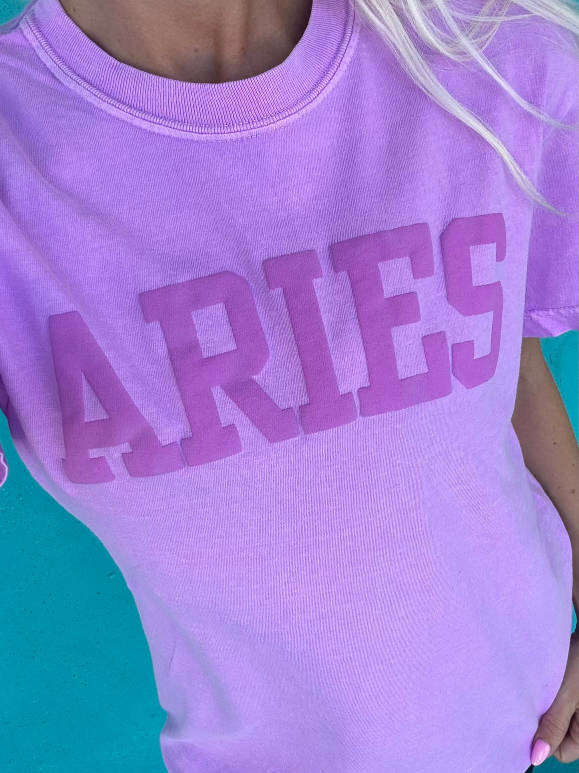 Zodiac Signs Neon Purple Tee