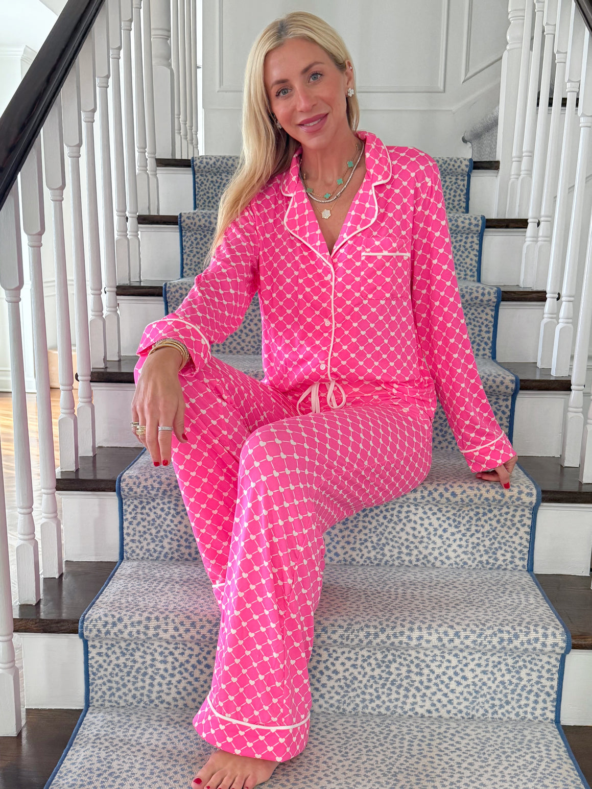 Smitten Hearts Wide Leg Pajama Set
