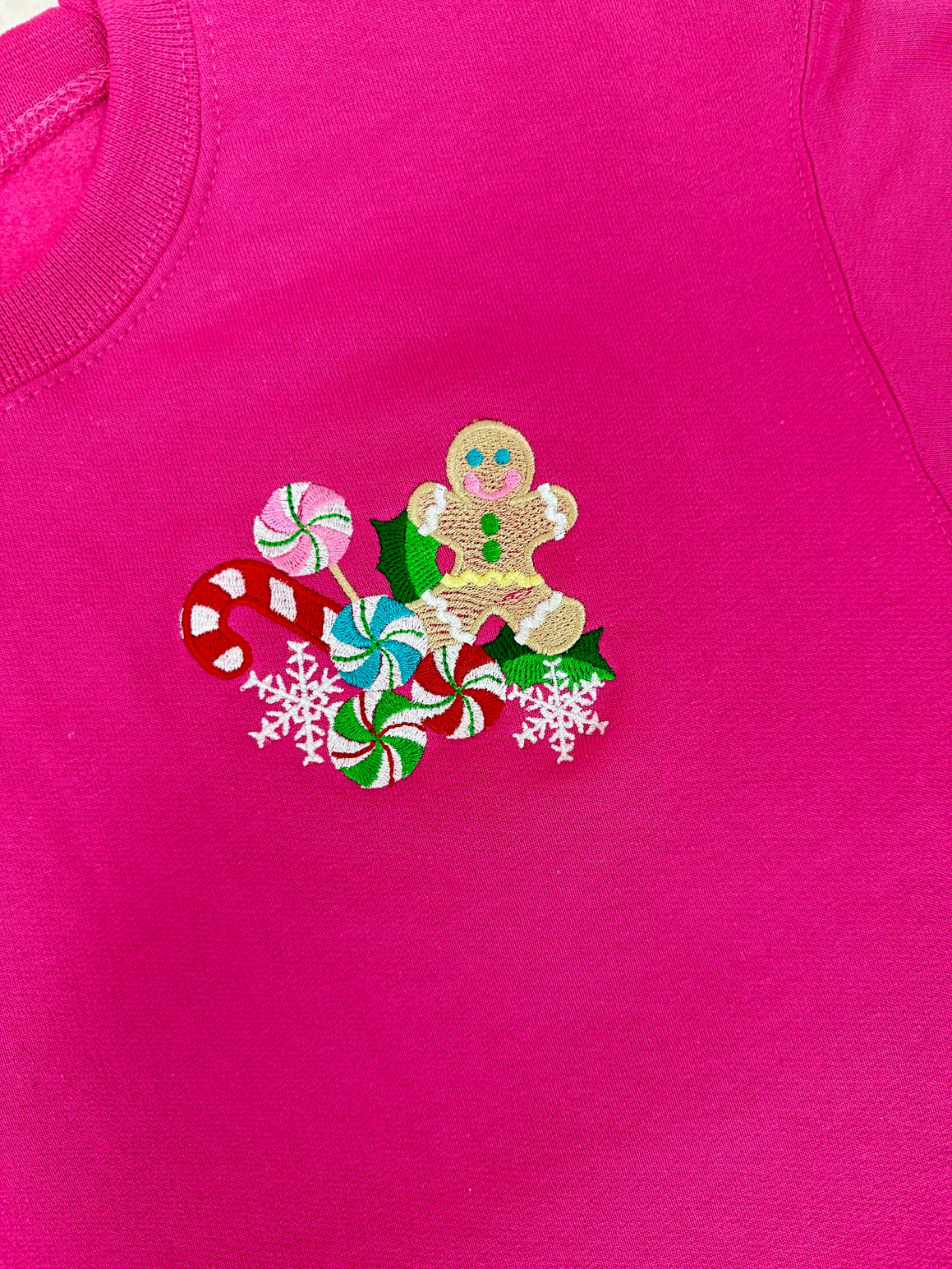 Candy Gingerbread Embroidered Sweatshirt