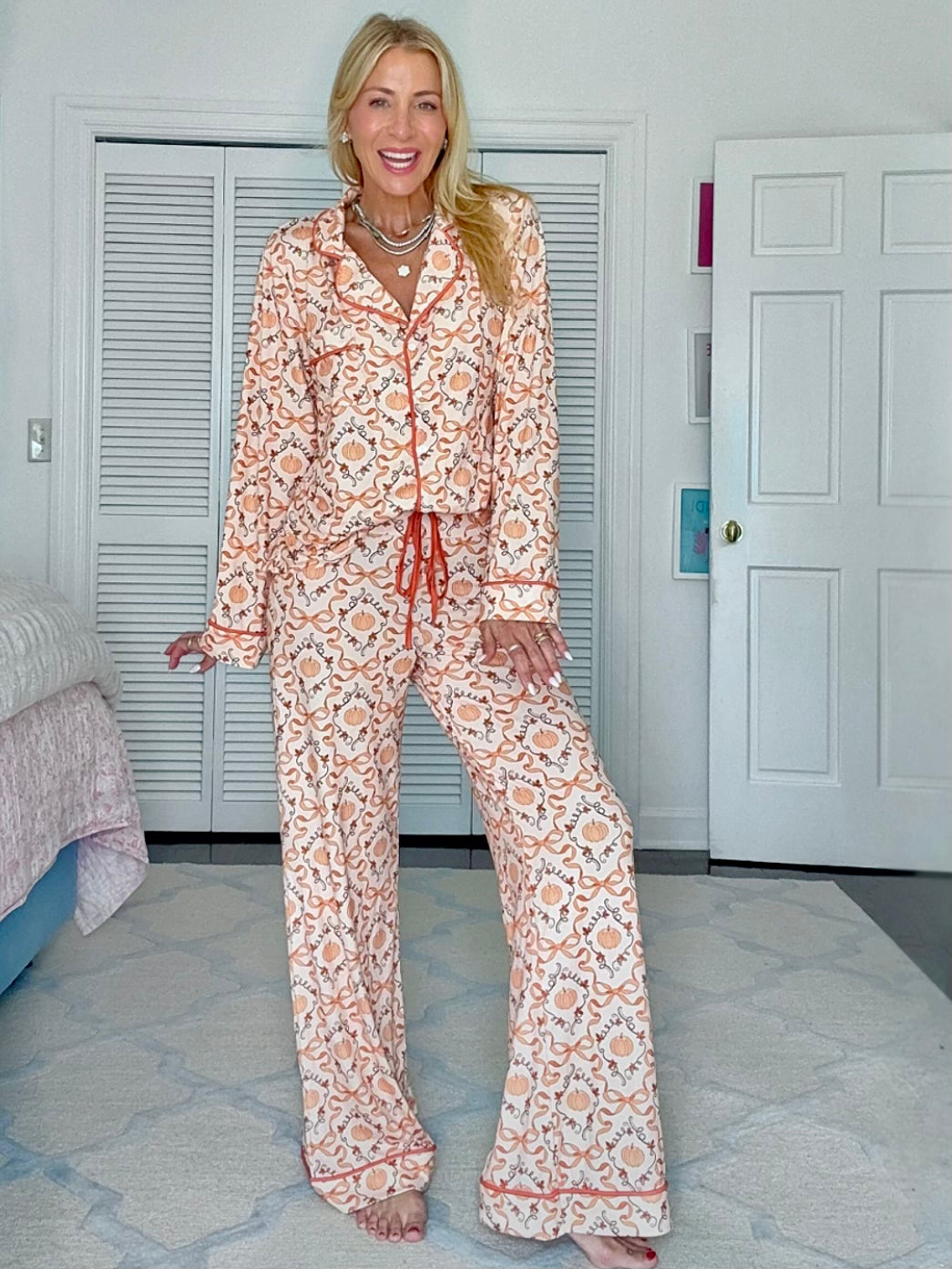 Pumpkin Bows Pajama Set
