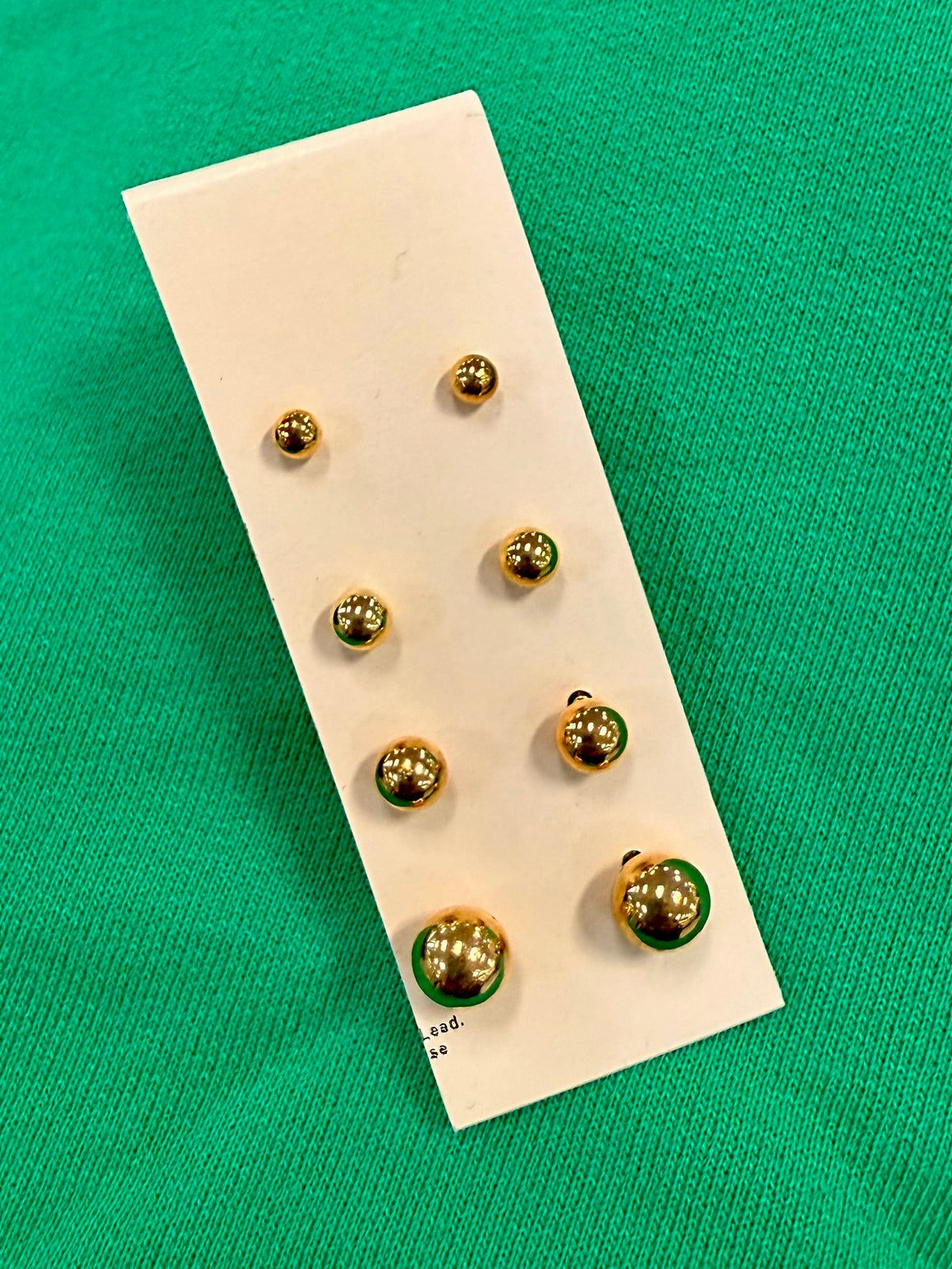 Gold Ball Earrings