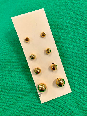 Gold Ball Earrings