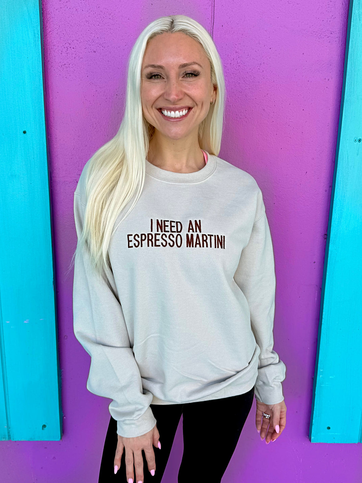 I Need An Espresso Martini Embroidered Sweatshirt