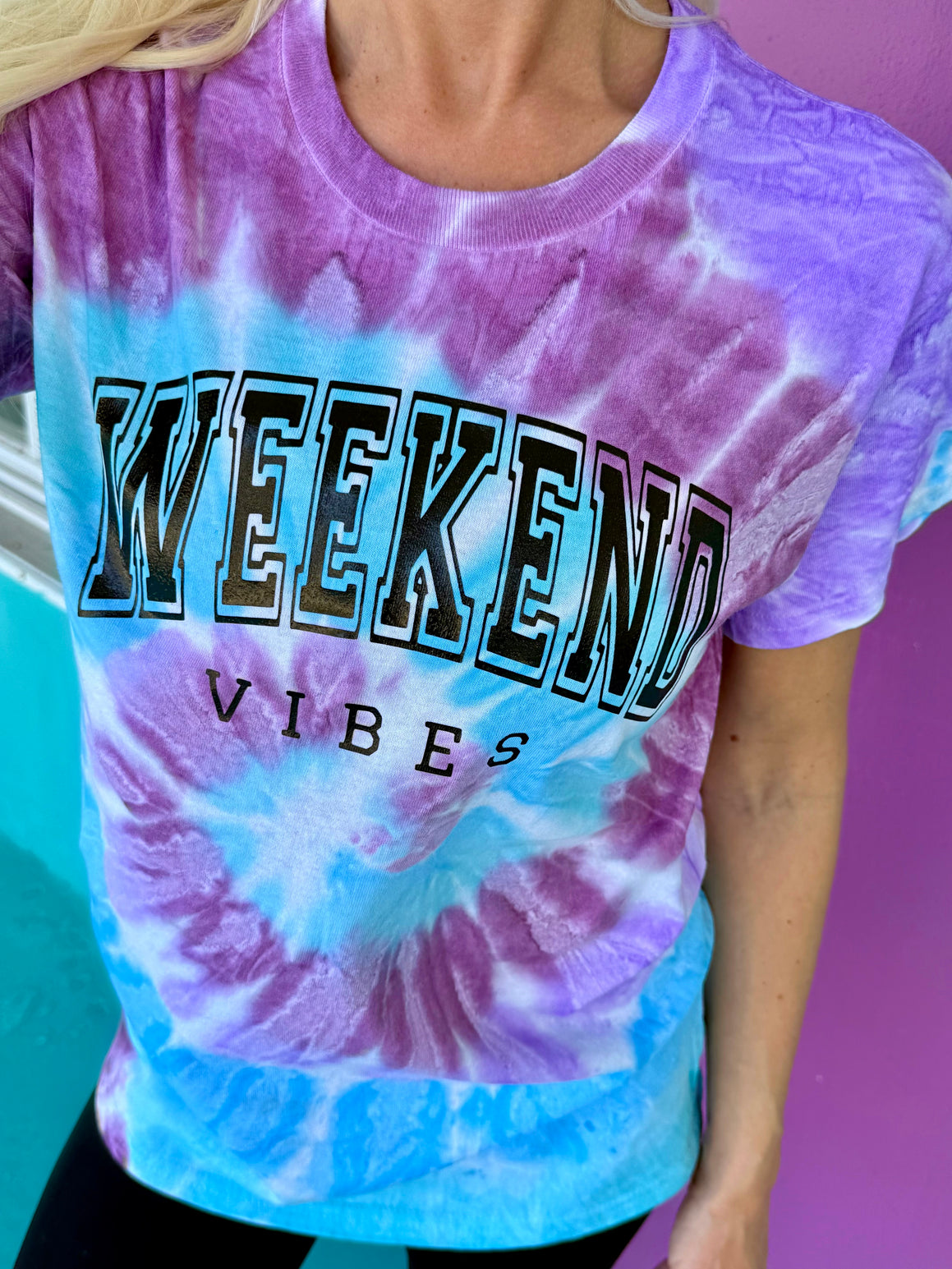 Weekend Vibes Berry Blast Tie-Dye Tee