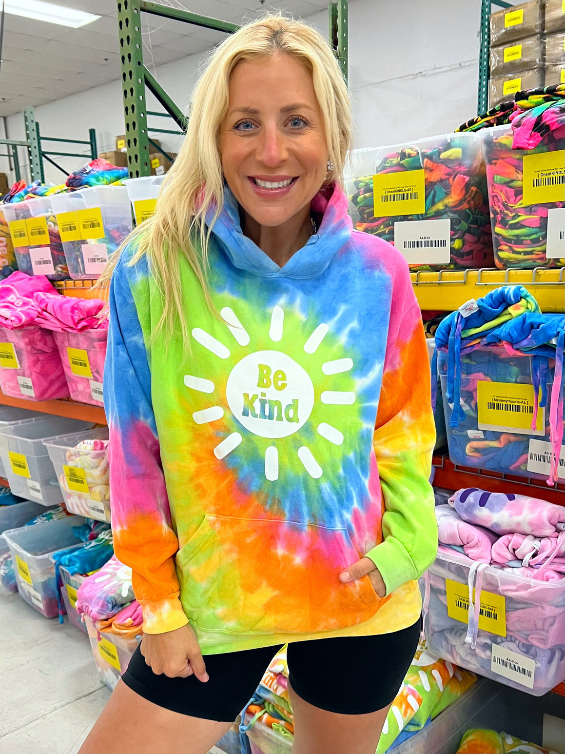 Be kind hot sale tie dye sweatshirt