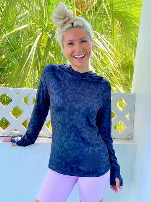 Black Spotted Leopard Pullover