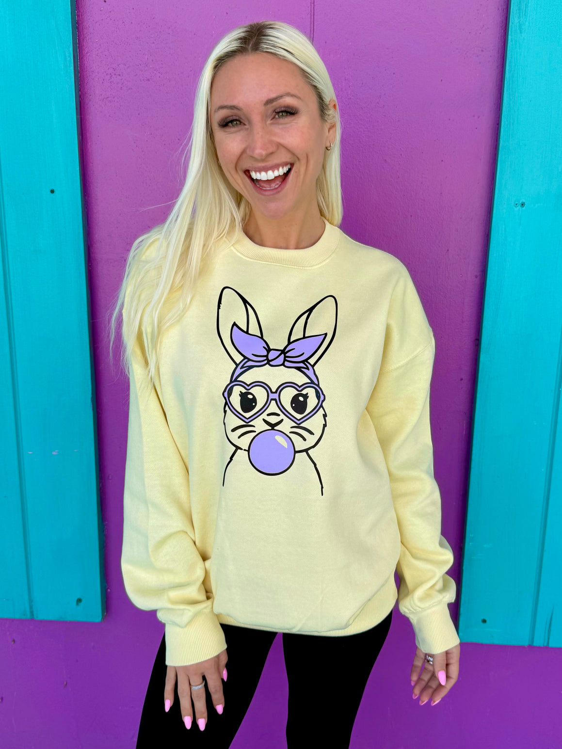 Bubble Bunny Yellow Sweatshirt