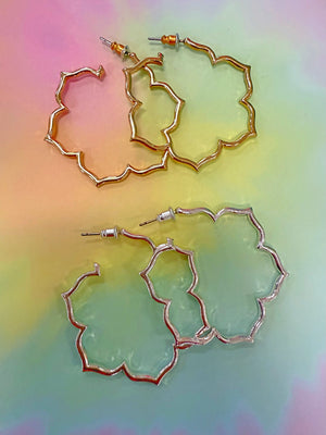 Magnolia Hoop Earrings