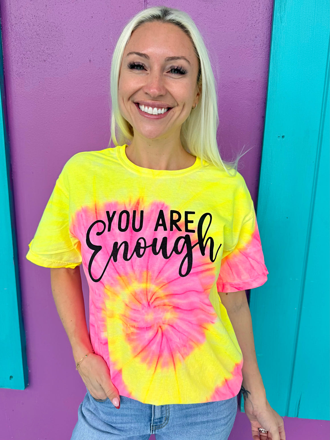 You Are Enough Tie-Dye Tee