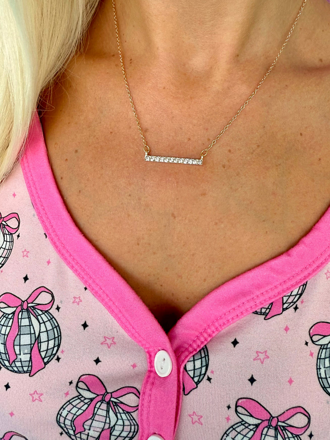 Crystal Bar Necklace