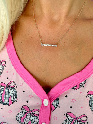 Crystal Bar Necklace