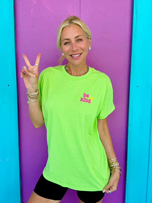 Be Kind Embroidered Tee - Project Save The Tees