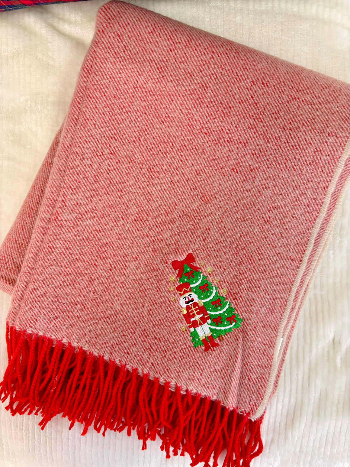 Nutcracker Embroidered Blanket