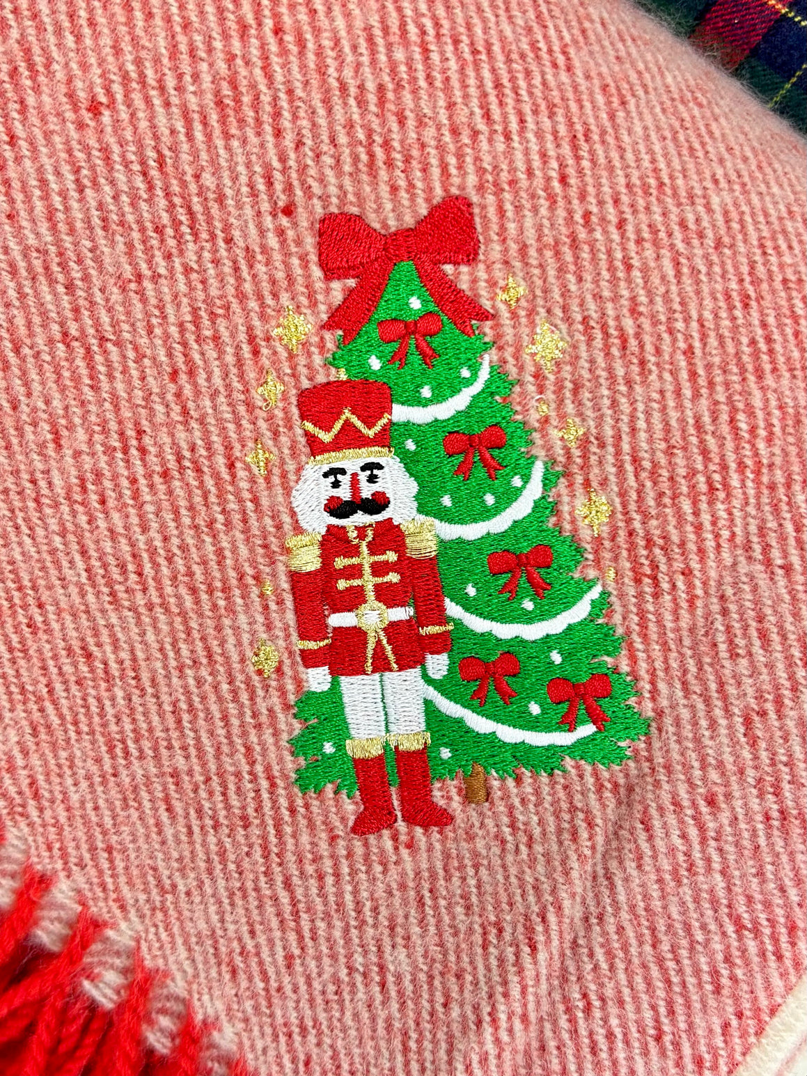 Nutcracker Embroidered Blanket