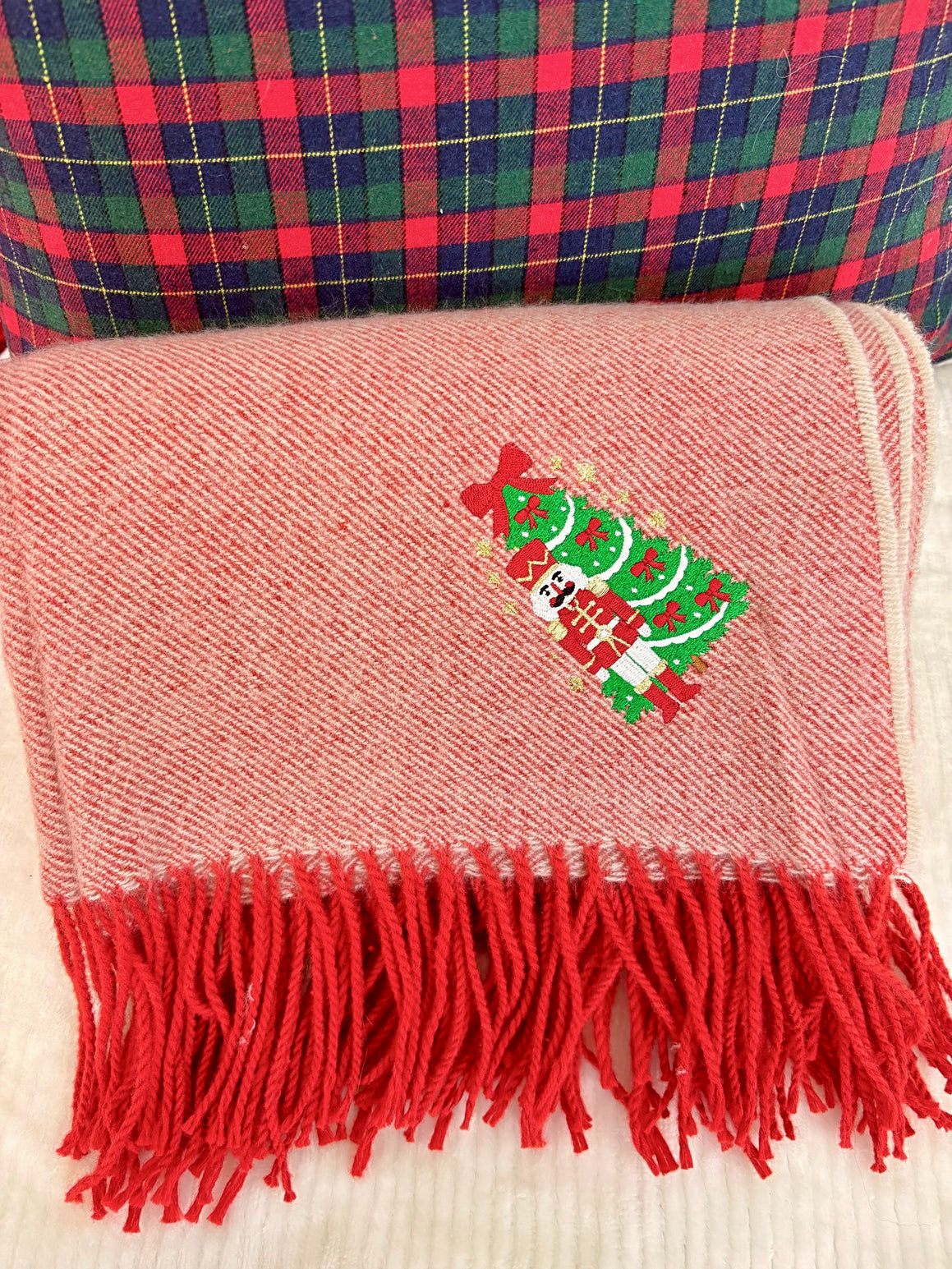Nutcracker Embroidered Blanket