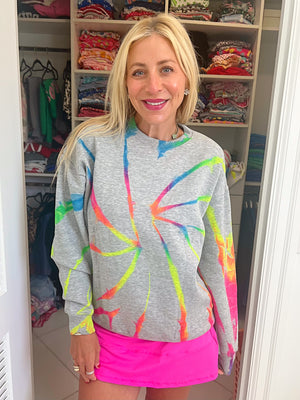 Glacier Gray Tie-Dye Sweatshirt