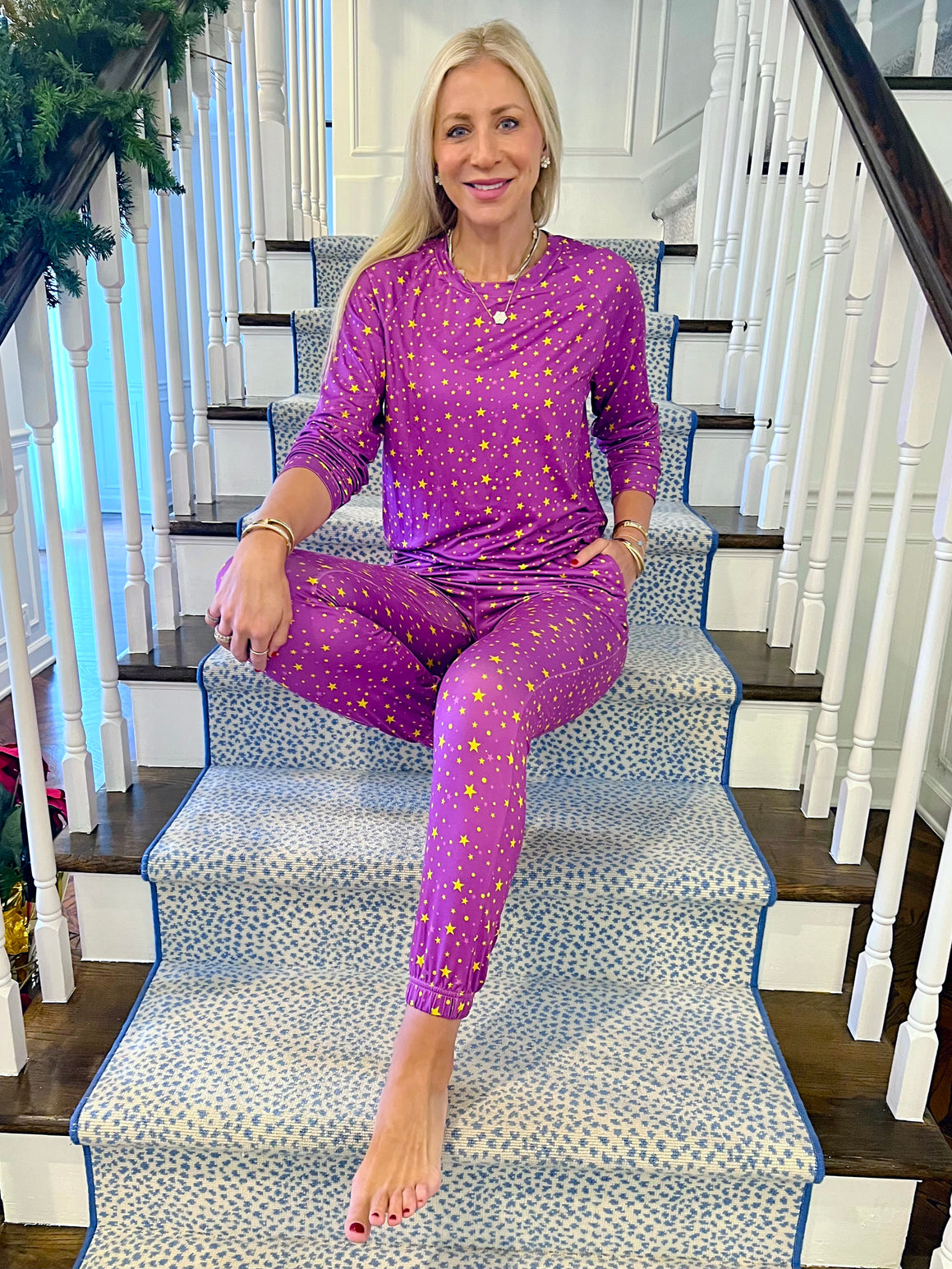 Purple Starlight Pajama Set - Sunshine Sisters