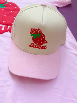 Life Is Sweet Embroidered Hat