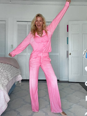 Jordann Jammies Pink Denim Dreams Pajama Set