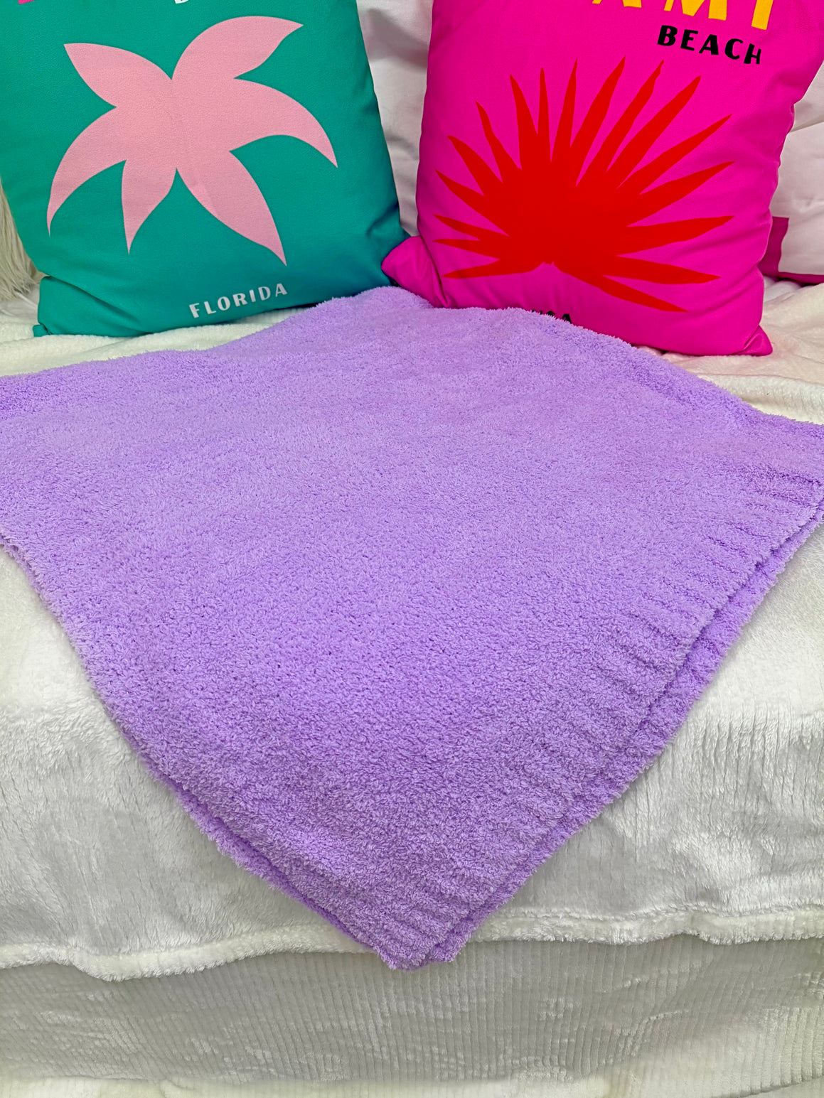 Lilac Fuzzy Blanket