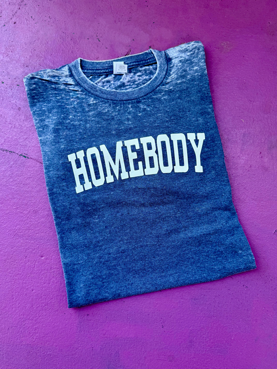 Homebody Denim Acid Wash Tee