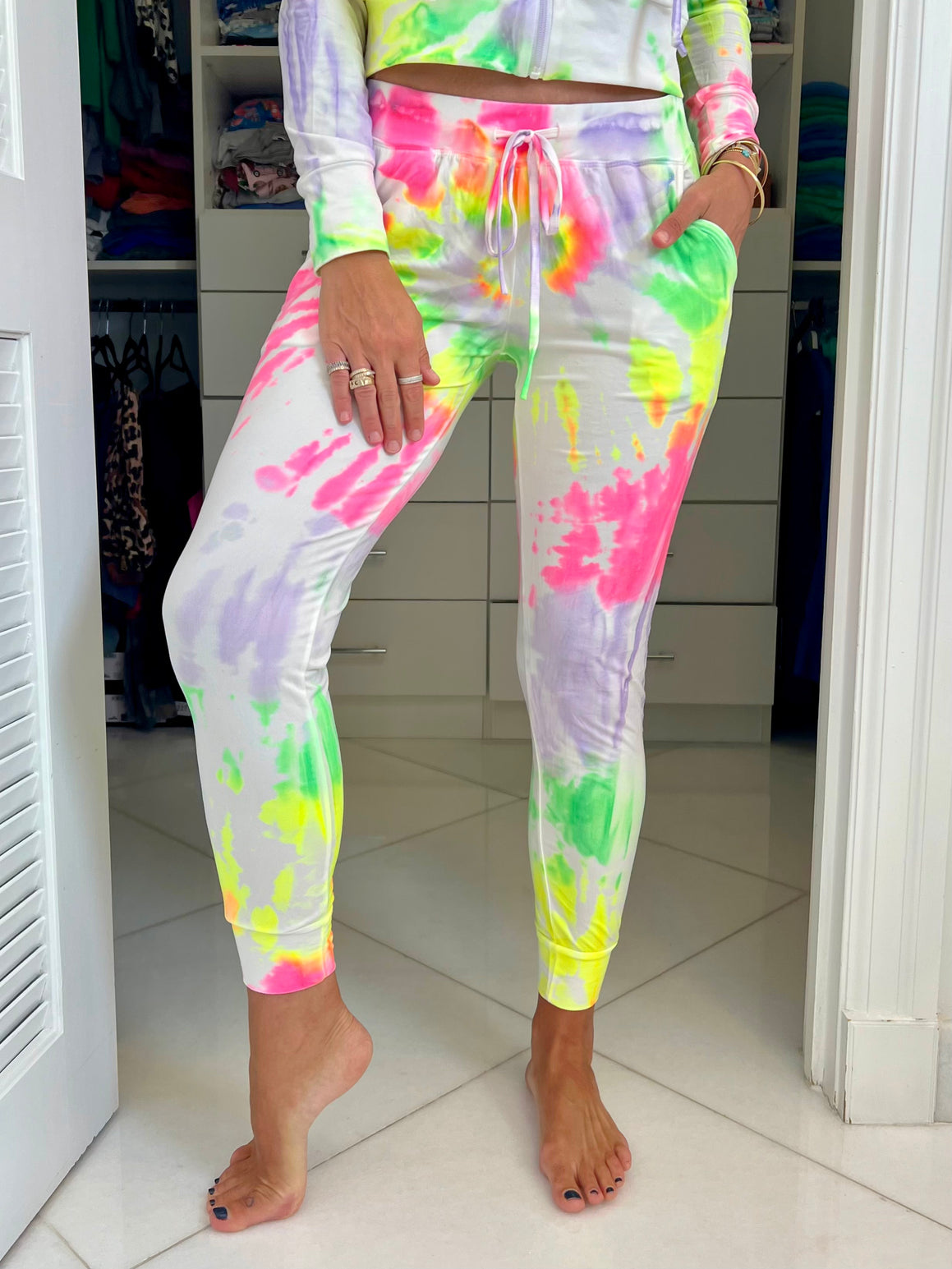 Small Ladies Soft hotsell Ice Tie Dyed Joggers