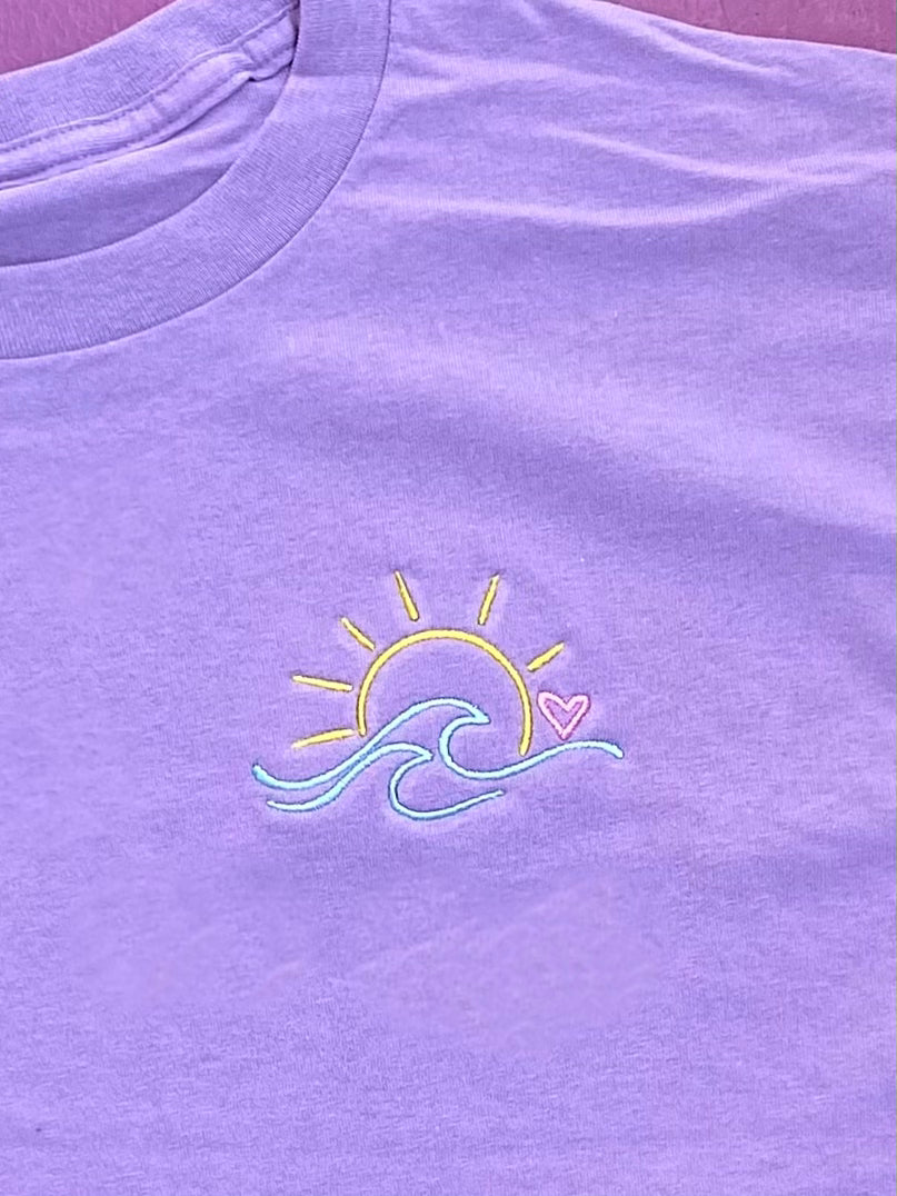 Sunrise Embroidered Tee - Project Save The Tees
