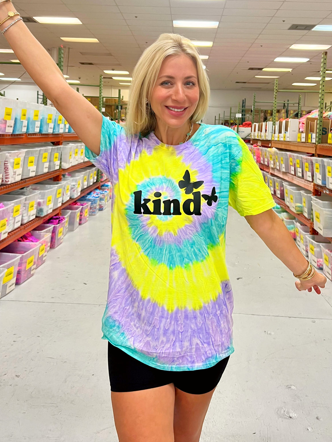 Be Kind Butterfly Tie-Dye Tee