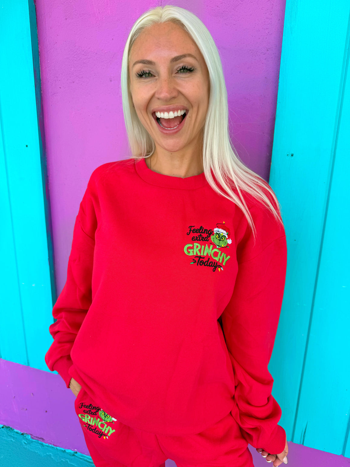 Green Guy Embroidered Sweatshirt