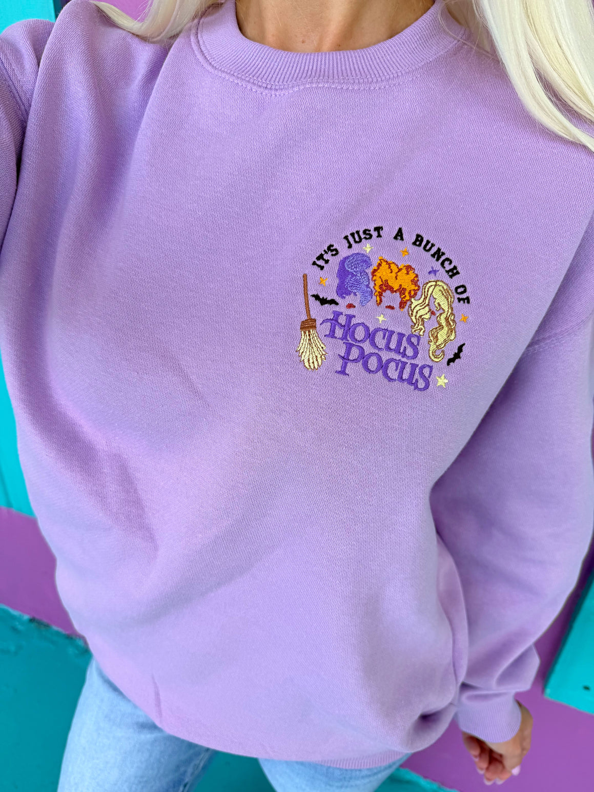 It's Just a Bunch of Hocus Pocus Embroidered Sweatshirt