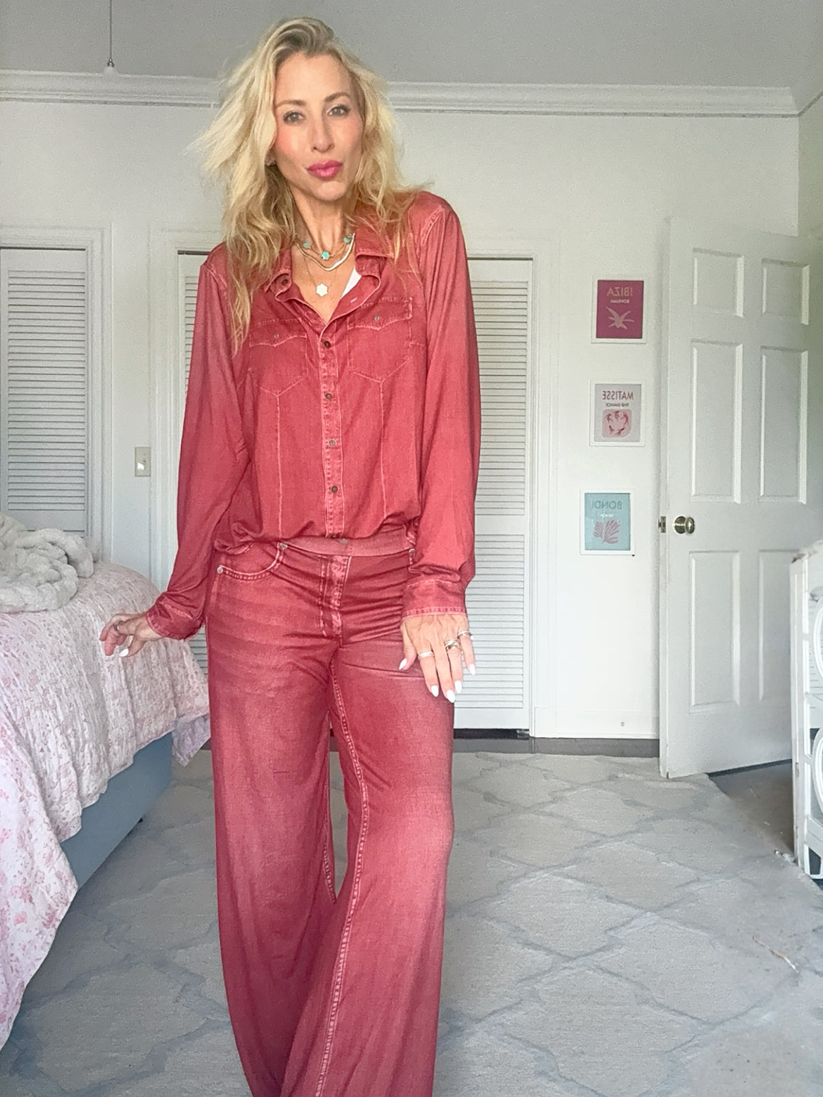 Jordann Jammies Rust Denim Dreams Set