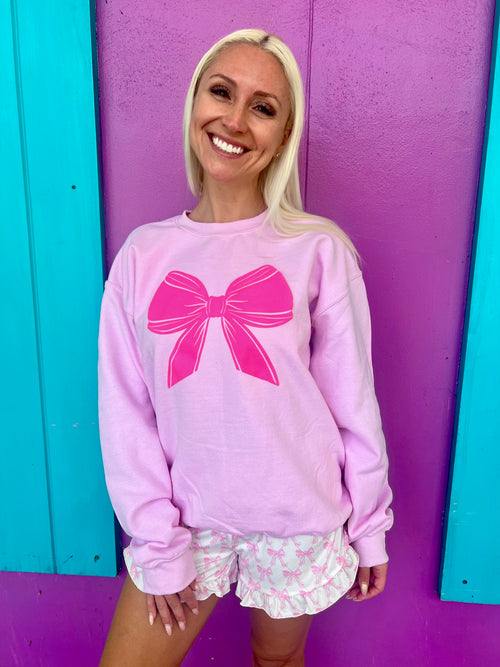 Pink Bow Sweatshirt