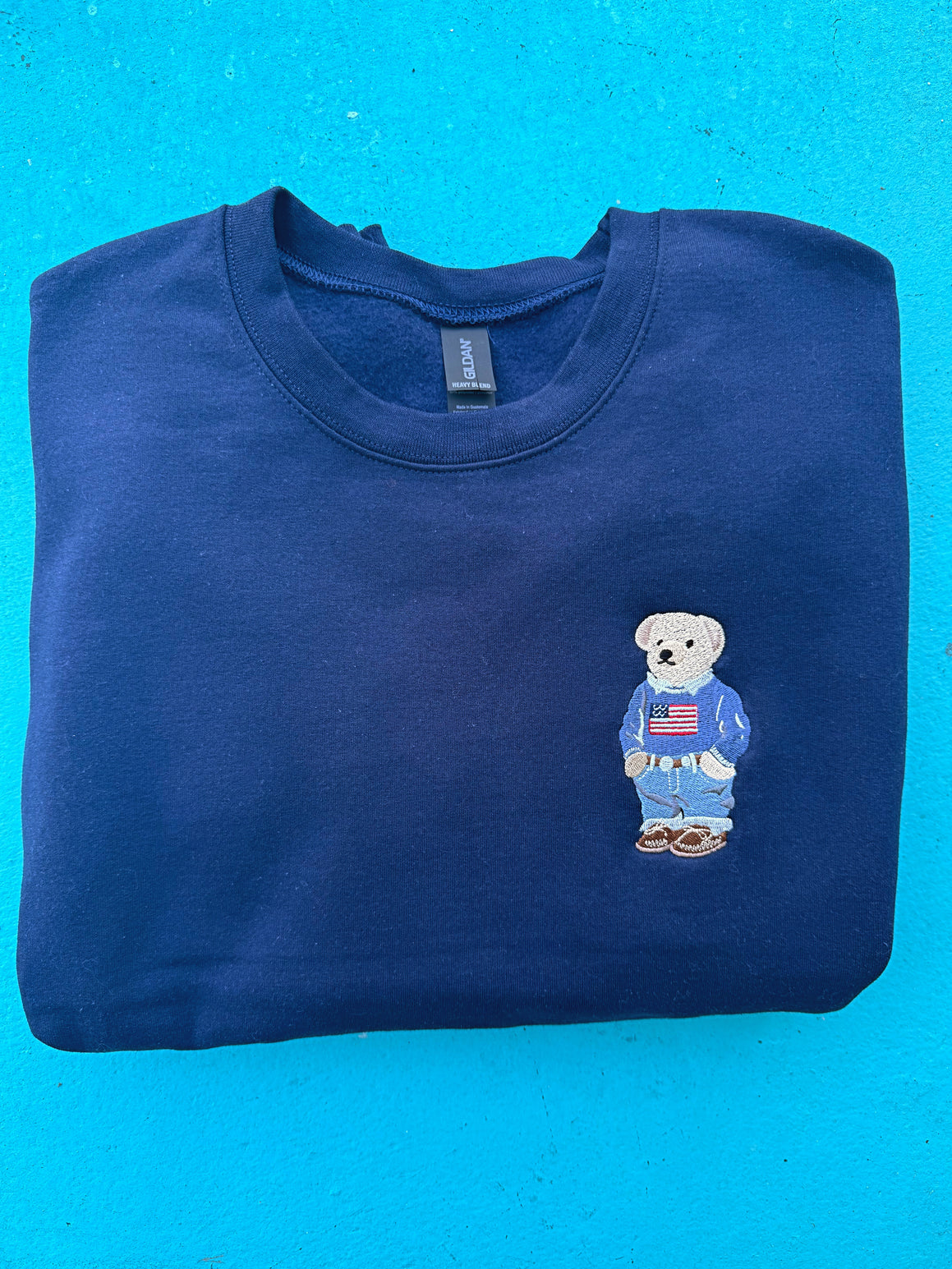 Blake the Bear Navy Embroidered Sweatshirt