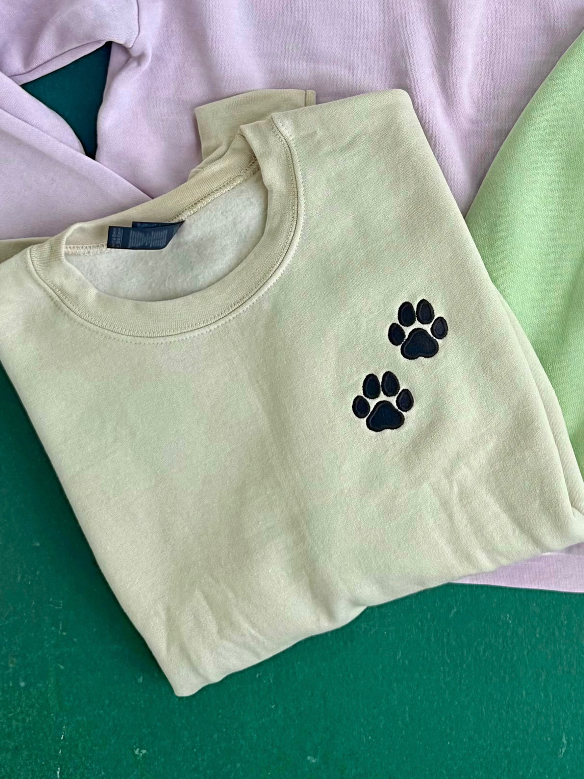 Paw Embroidered QZ Pullover or Sweatshirt (Multiple Options)